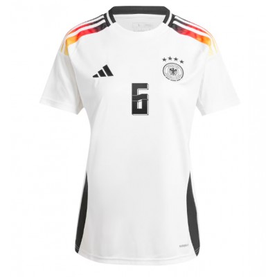 Fotbalové Dres Německo Joshua Kimmich #6 Dámské Domácí ME 2024 Krátký Rukáv Fotbalové Dres Německo Joshua Kimmich #6 Dámské Domácí ME 2024 Krátký Rukáv